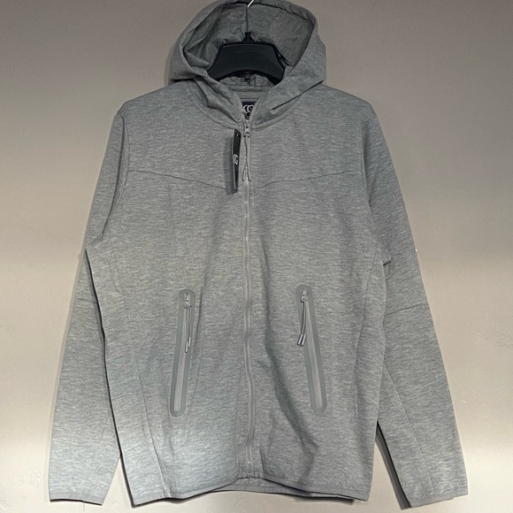 NEW Oyster Guy Men’s Long Sleeve Hooded Jacket Gray Size M - Picture 5 of 7